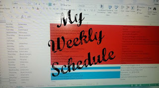 My Weekly Schedule