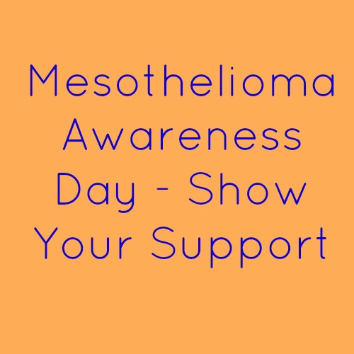 Mesothelioma awareness Day - Show Your Support text