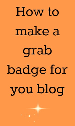 How to make a grab badge for your blog