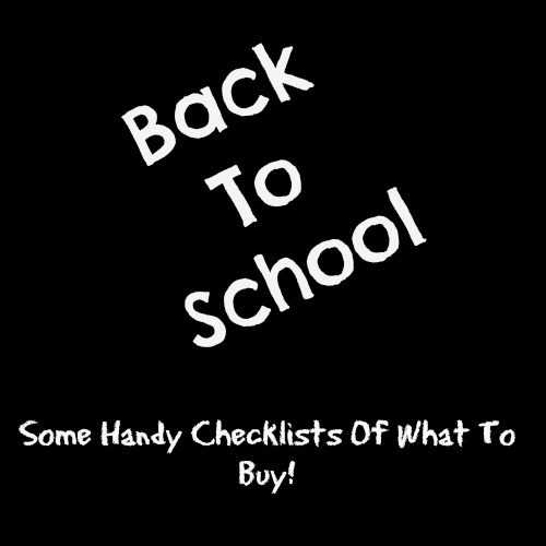 Back To School Checklists
