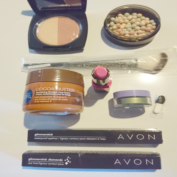 A bunch of make-up for the giveaway (listed below)