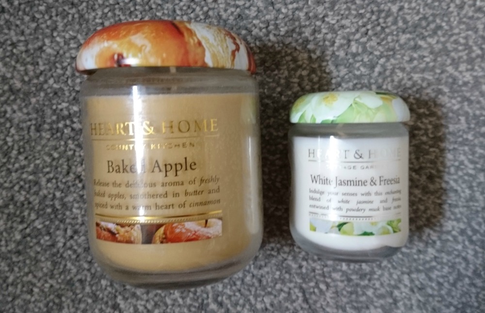 #BlogOnXmas Heart and Home candles from goody bag