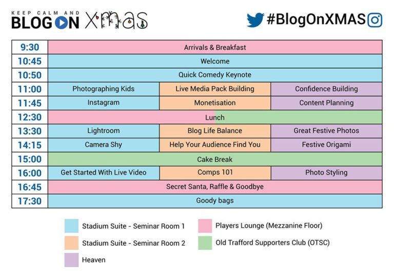 BlogOn schedule