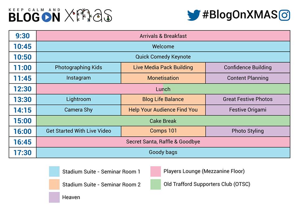 #BlogOnXmas schedule
