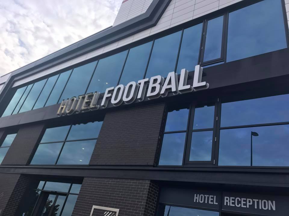 #BlogOnXmas Hotel football exterior