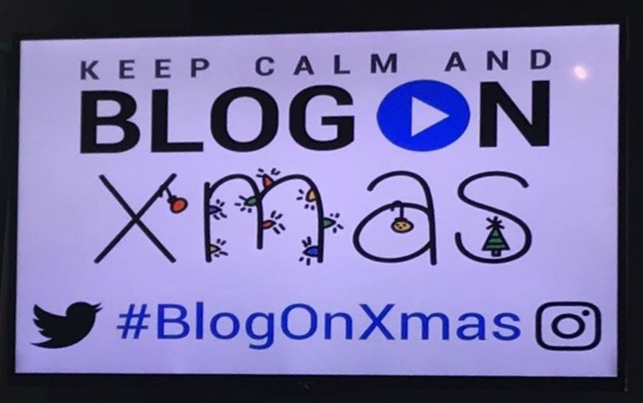 #BlogOnXmas sign