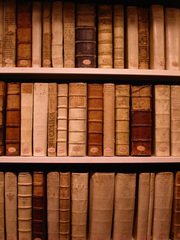 Shelf full of old books