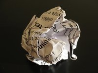 Balled up piece of paper