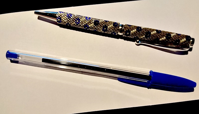 Pens - a Bic and a nice pen my auntie made for me
