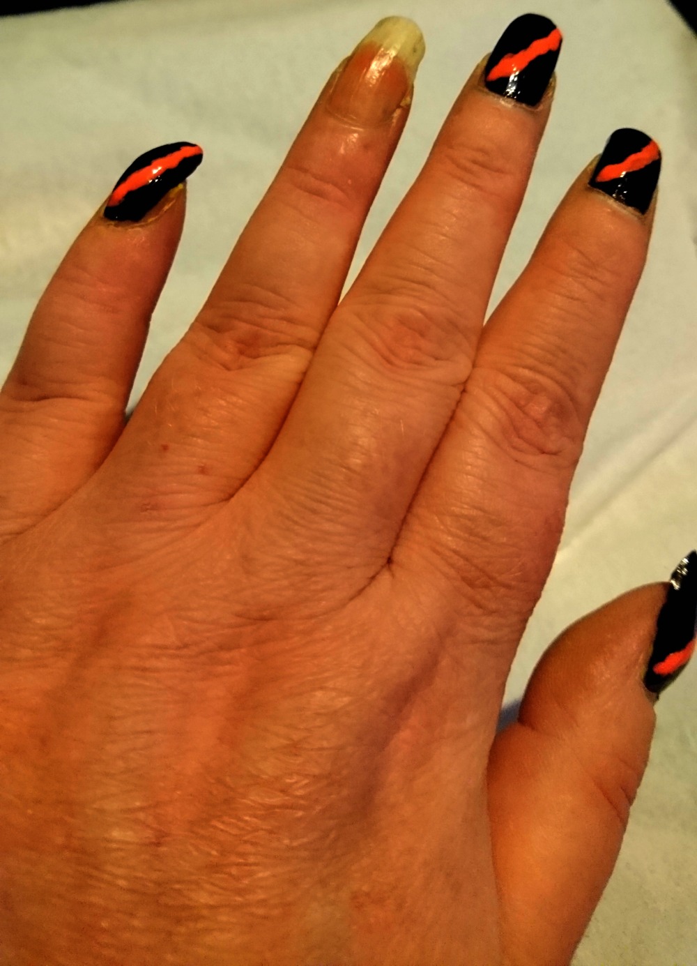 Easy Halloween Nails Tutorial Step 2