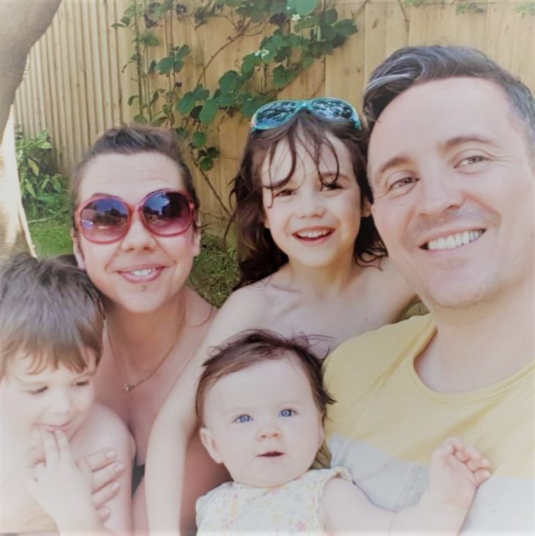 Kate from The Mum Conundrum with her lovely family