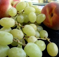 Grapes and peaches