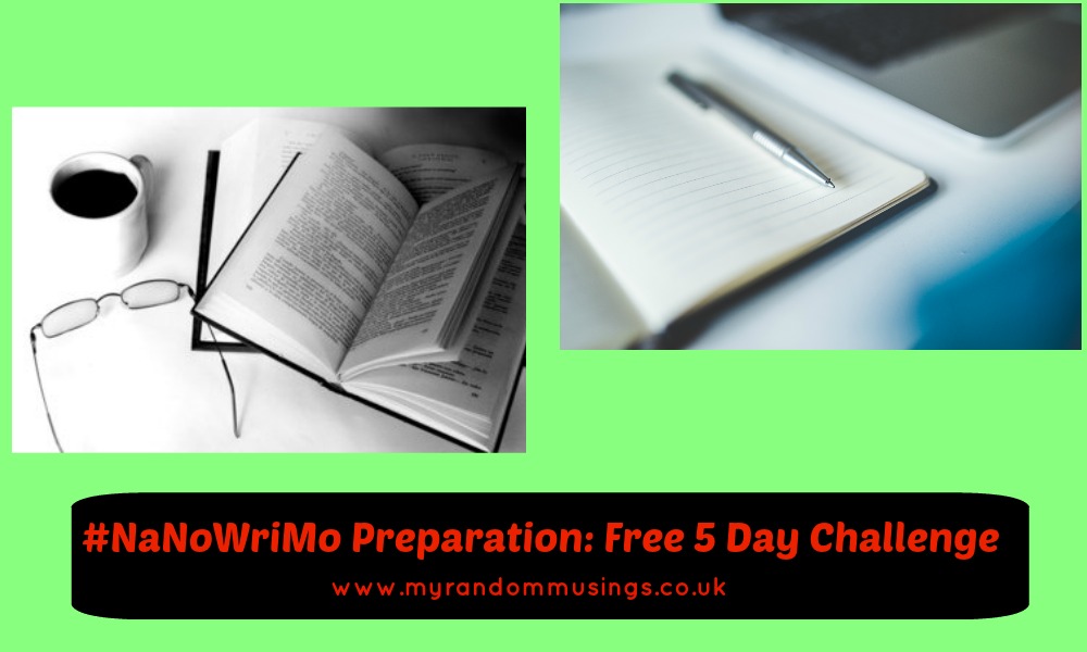 #NaNo Preparation Free 5 Day Challenge graphic