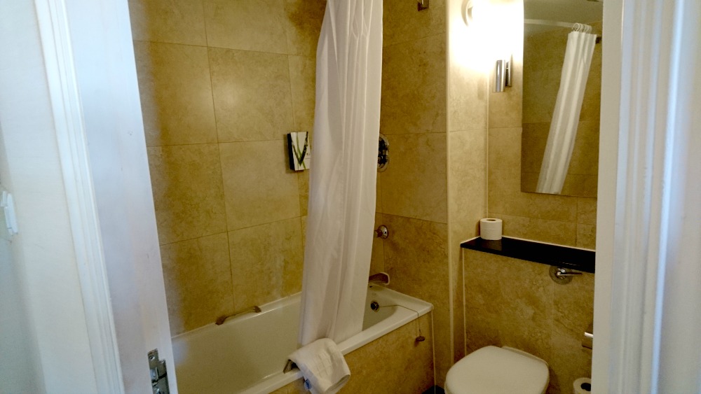 The bathroom in the Premier Inn Old Trafford