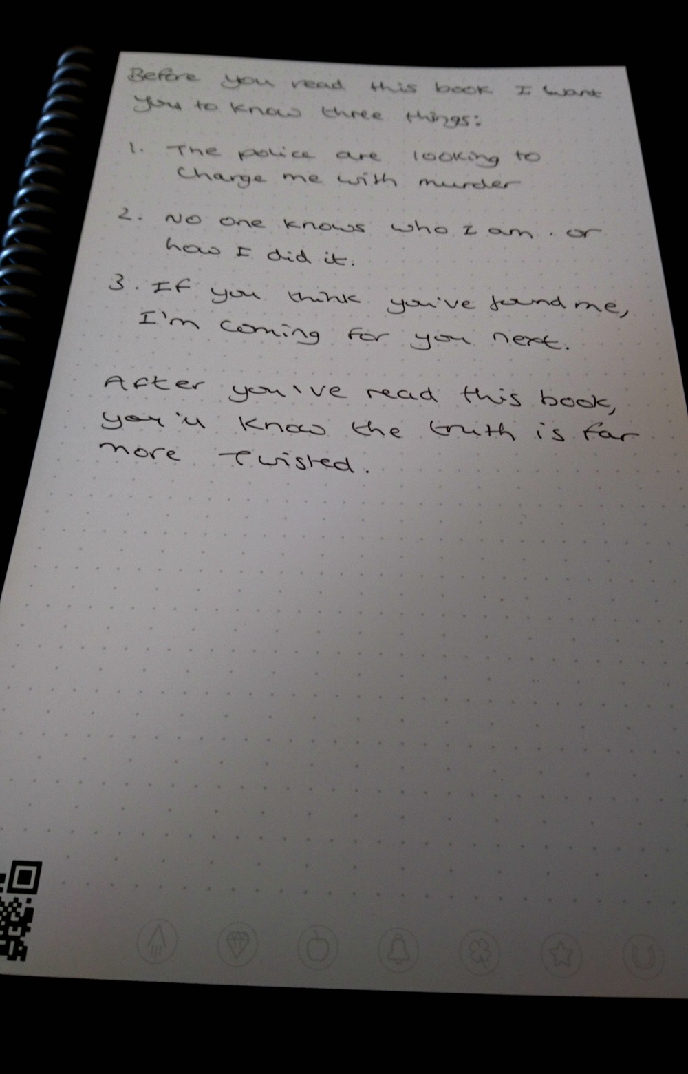 Rocketbook page ready to be scanned