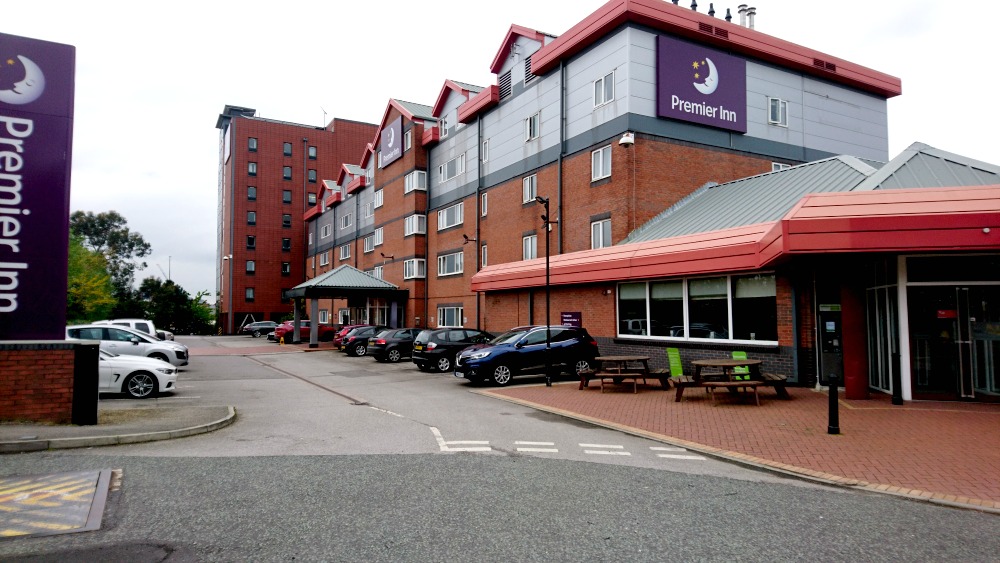 Premier Inn, Old Trafford, view of the front of the hotel
