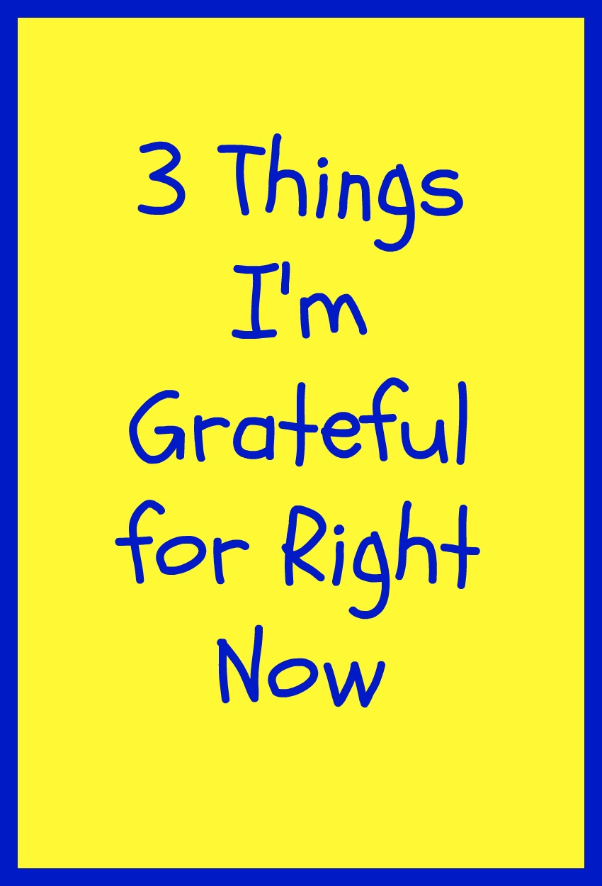 3 things I'm grateful for right now